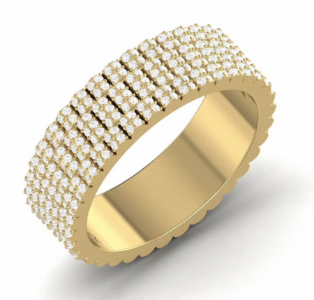 Zeus 360 Natural Diamond Band in 18K Gold